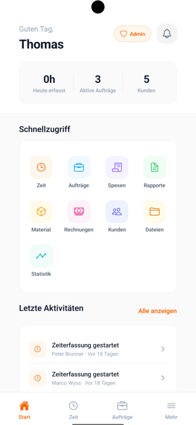 e-rapport.ch auf dem iPhone